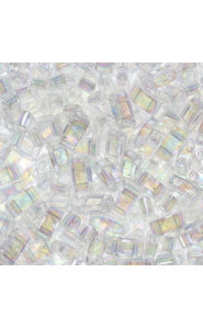 Miyuki half tila 5x2.4mm beads - Crystal ab HTL-250